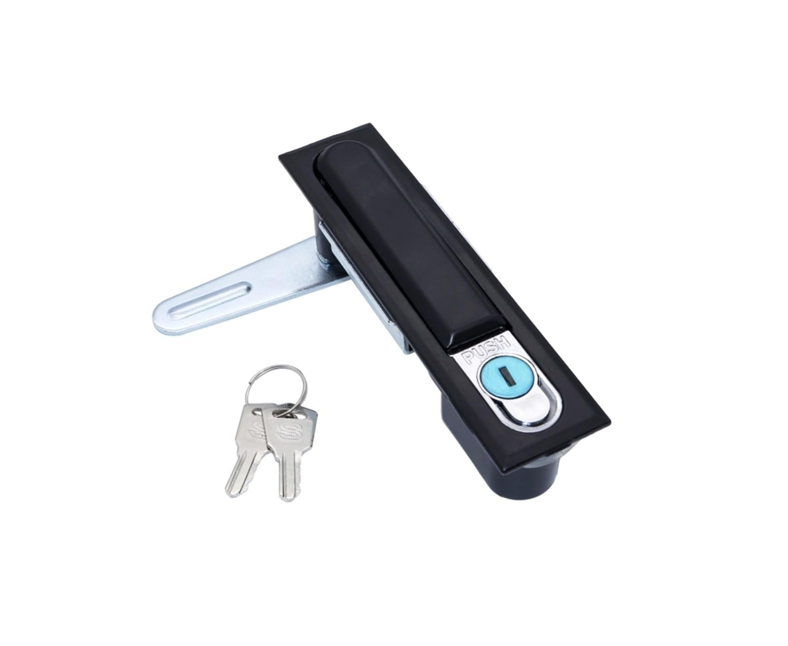 WPOIYHGBY Zinc Alloy Door Lock Electric Cinet Switch Control Push Button Panel MS818 1Pcs(Nero,Zinc alloy)