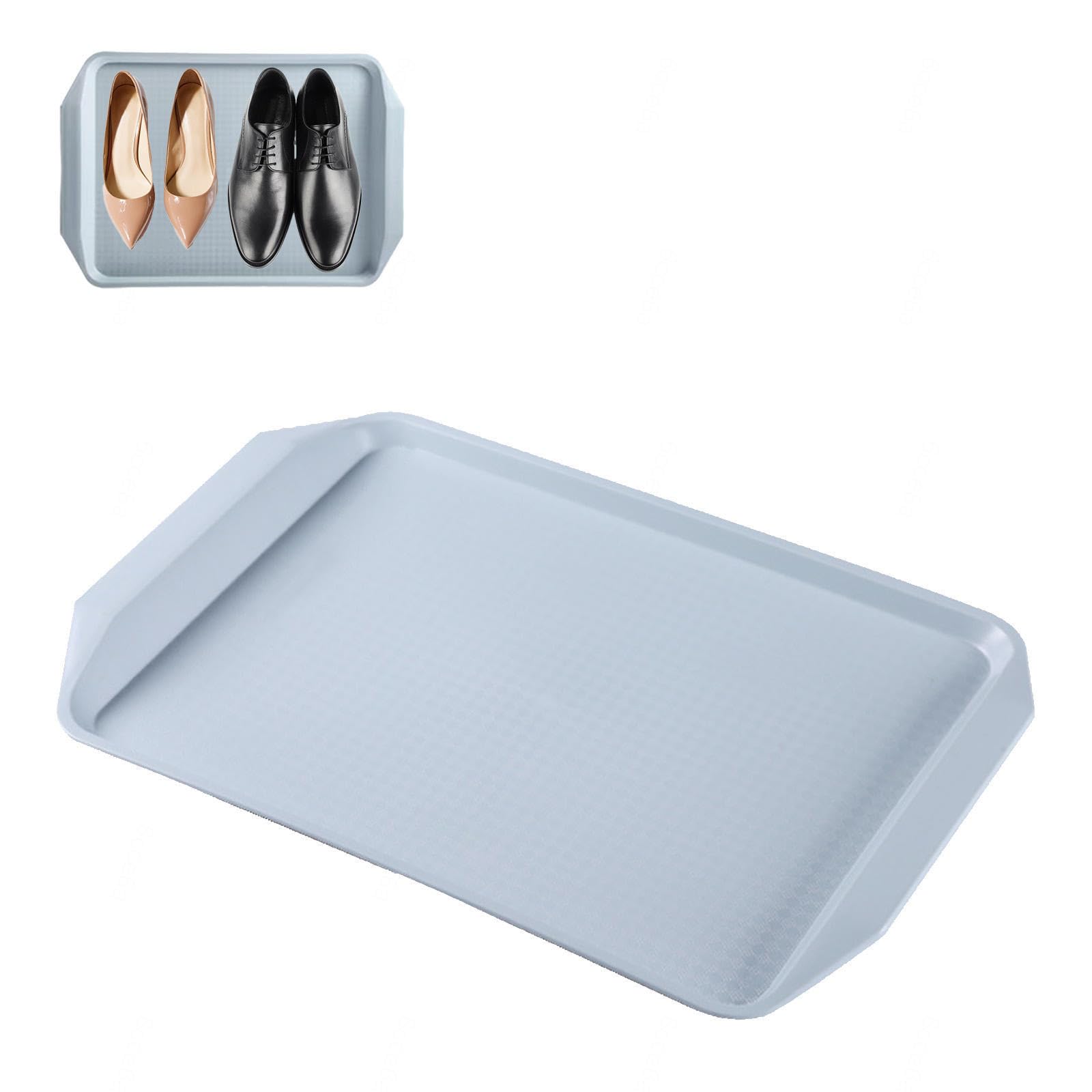 RRRYYYZZ Boot Trays for Entryway 3 Pack Under Sink Tray Shoe Tray for Entryway for Garden, Bedroom, Entrance Area, Garage Plastic Tray,Blue