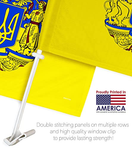 Bandera de Ucrania para coche Americana Home & Garden pack de 2 soportes para ventanas de vehículos 4