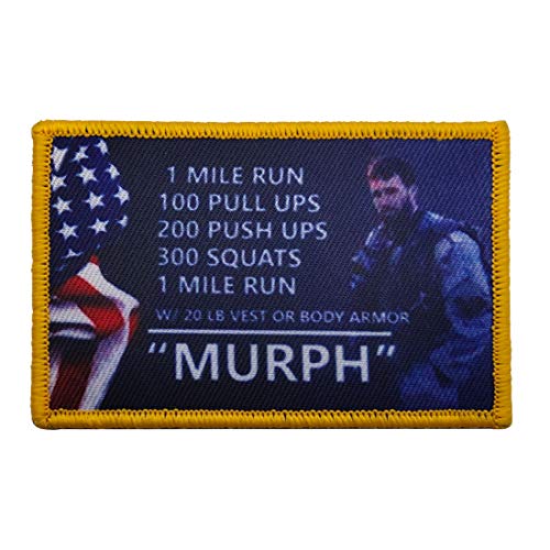 Murph Embroidery Patches, Personalized Military Badges Customized Appliques 3.54 x 2.36 Inch