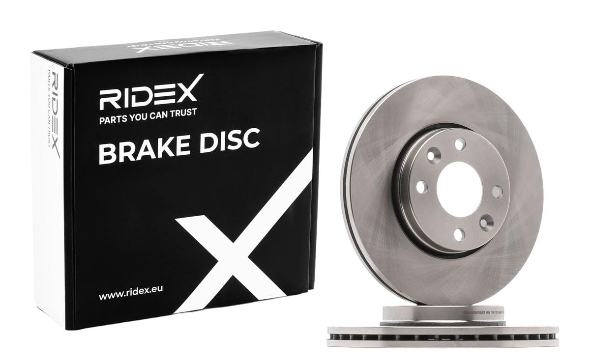 RIDEX 3405B1370 Juego para eje Kit de discos de freno y pastillas Delantero con clip de émbolo Compatible con RENAULT Clio IV Grandtour KH