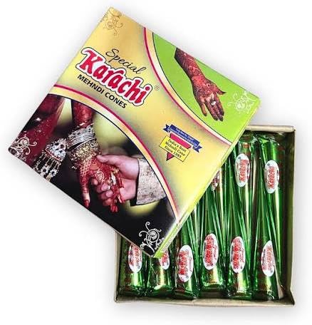 Karachi Special Mehndi Cones | Ready-to-Use Natural Henna Cones for Bridal & Designer Mehndi | Pack of 12 PCS-picture-34