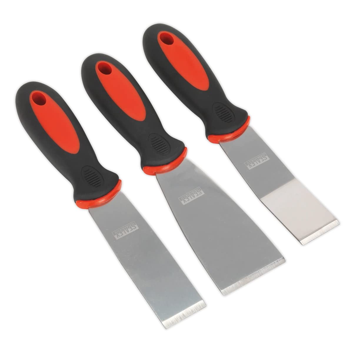 Sealey Rigid Blade Scraper Set With Hammer Cap 3Pc