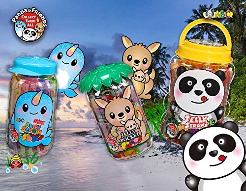 Narwhal Mini-Jelly Straws - Assorted Flavors PET Jar