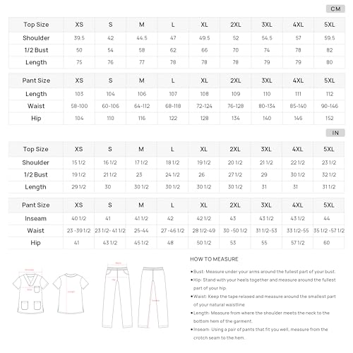 MISEMIYA - Unisex-Schrubb-Set - Medizinische Uniform mit Oberteil und Hose 817-8312-BLANCO - X-Large, Weiß