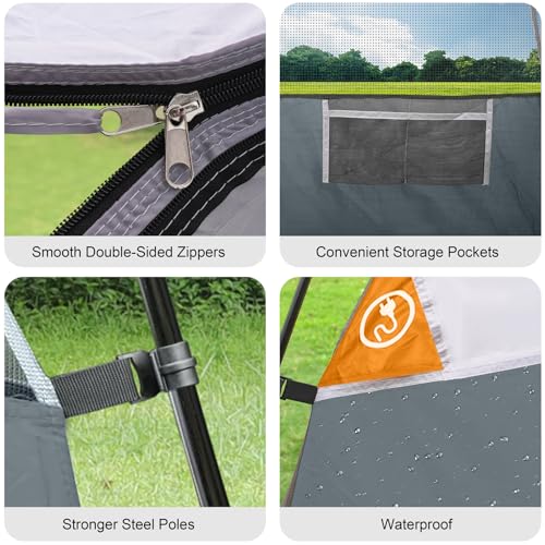 Image of CAMPROS CP Tents for Camping 2 /4 /6 Person, Waterproof Windproof Dome Tent