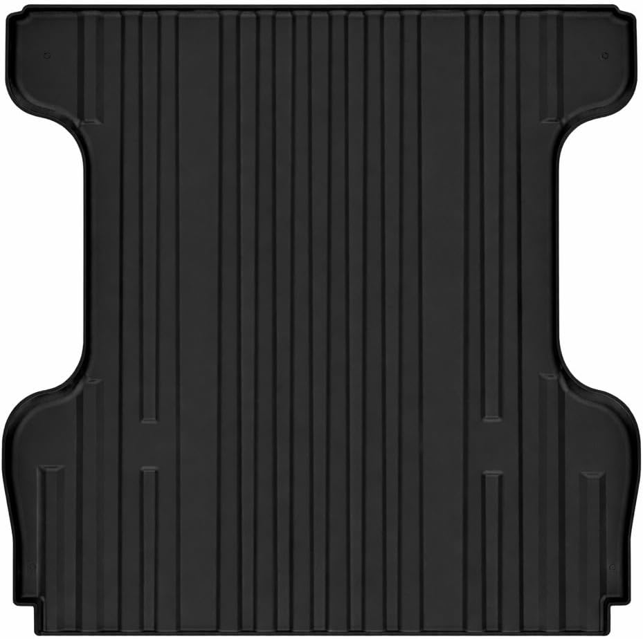 Mixsuper Liner Truck Bed Mat Compatible with 2007-2021 Toyota Tundra 5.5ft Bed, All Weather Bed Liner TPE Durable Odorless Black