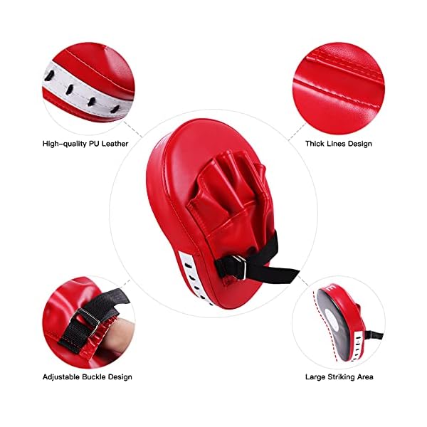 SEISSO-2PCS-Taekwondo-Kickboxing-Pads2PCS-Punching-Mitts-for-Karate-Training-Target-Thai-Pads-Punching-Kit-Kick-Punch-Pad-Kicking-Strike-Shield-MMA-Martial-Art-for-Men-Women-Gym SEISSO 2PCS Taekwondo Kickboxing Pads+2PCS Punching Mitts for Karate Training Target Thai Pads Punching Kit Kick Punch Pad Kicking Strike Shield MMA Martial Art for Men Women Gym