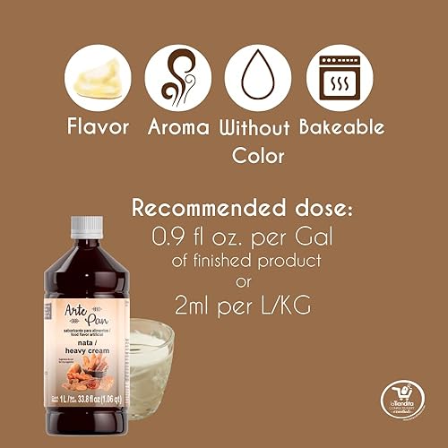 Miniatura 2 de Arte Pan - Concentrado de crema pesada aromatizante artificial para alimentos (33.8 fl oz)