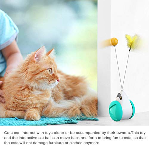 Brinquedo gato,Cat Interactive Toy Cat Ball Toys Tumbler Toys Bola de treinamento de QI embutida Cat