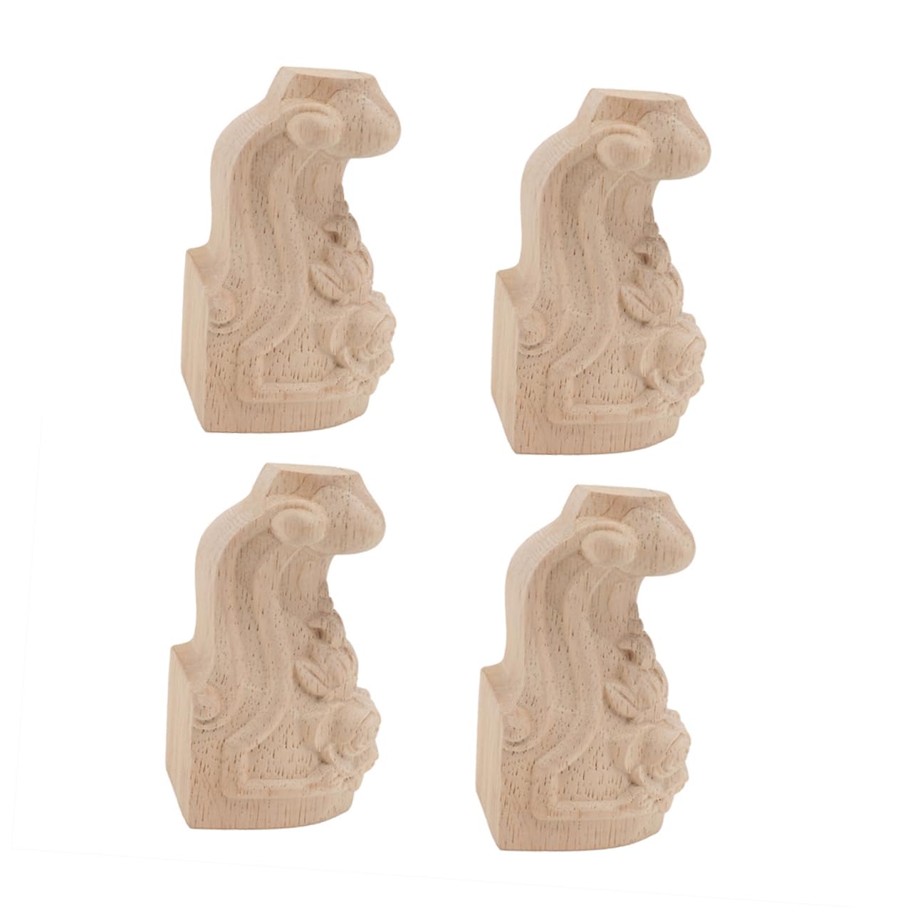 Patas decorativas para sofás y mesas de madera con rosas SEWACC