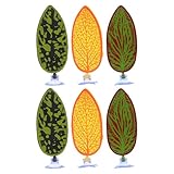Artibetter 6 Piezas Hamaca de Hojas para Peces Betta Plantas Artificiales Resistentes Decoloración con Ventosas para Acuario Adecuado como Lugar de Descanso y Zona de Desove para Bettas