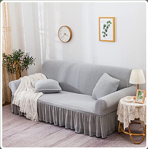 Housse de canapé extensible 3 places vert protège canapé animaux lavable