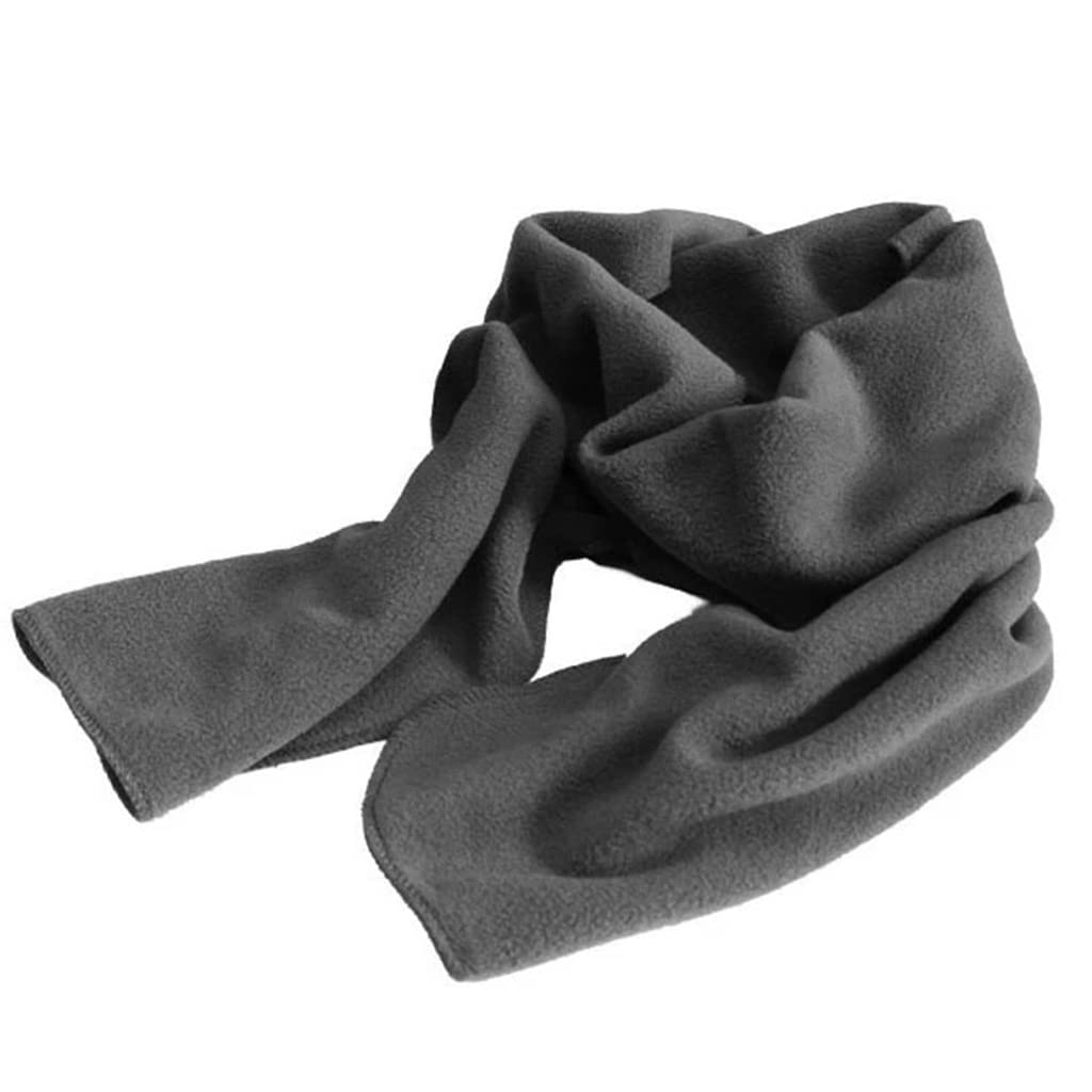 Bufanda de forro polar cálida suave ligera multifunción color rojo para mujer hombre invierno