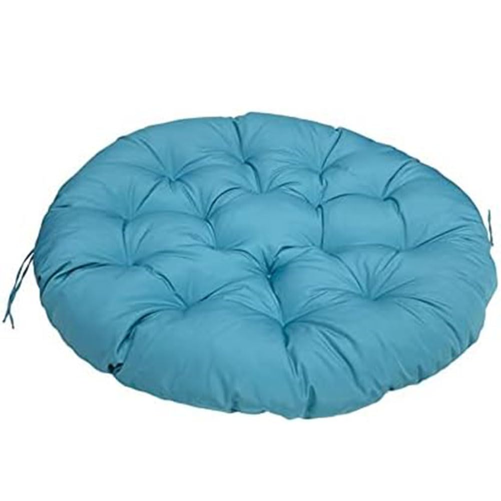 Comodo cuscino rotondo per sedia sospesa da esterno, sedia a dondolo a uovo, cuscino per sedia da giardino, colore blu pavone, 70 x 70 cm, perfetto per rilassarsi in casa e in giardino