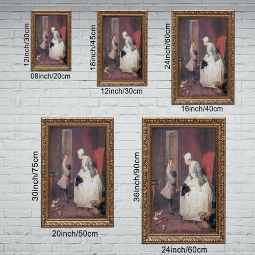 Affiche Jean Simeon Chardin La Gouvernante toile 30x45cm cadre suspendu