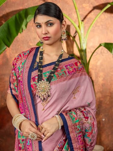 AKHILAM kanjivaram silk saree in soft silk – image 5