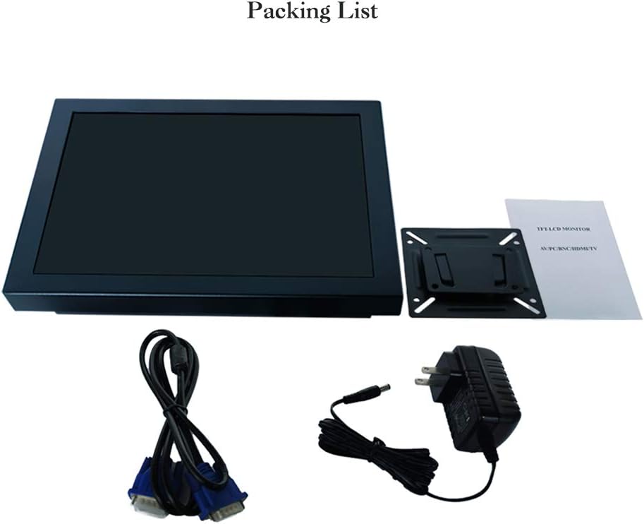 12.1'' inch Monitor 800x600 Screen Panel 4:3 Positive Screen Metal Shell DVI VGA Dual Video Input Interface Medical Industrial Iron Case SVGA PC Monitor LCD Screen Display W121MN-DV1