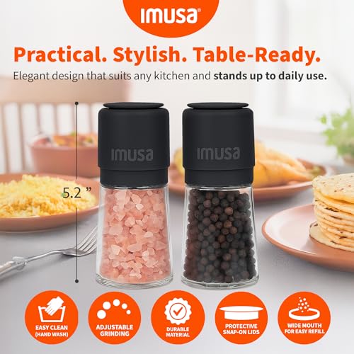 Image of IMUSA Salt and Pepper Grinder Set, 2-Pack, Manual