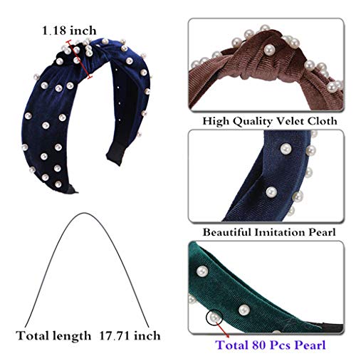 Cerchietto per capelli da donna con perle - 1