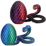 YQYCE 2 Stück 3D Schlange, 30cm 3D gedruckte Schlange Eier, Praktisch und Ästhetisch für Heimdekoration, Sammlung und Alltagsaufwertung, Passend für Jede Dekorationsszene