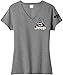 Jeep Ladies Wave USA V-Neck T-Shirt (Heather Grey, Medium)