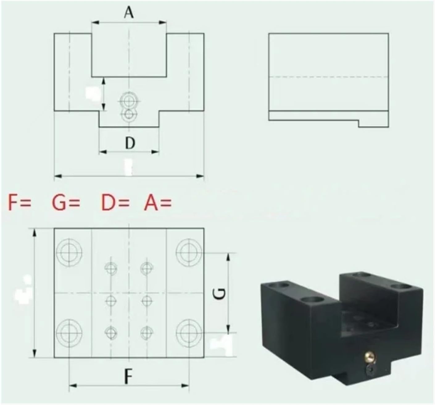 CNC Lathe Tool Block Turning Tool Holder Boring End Face External Circle U(80x45x32x20)