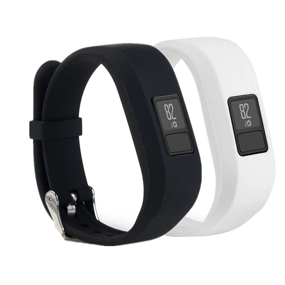 Weinisite Cinturini Di Ricambio Per Garmin Vivofit 3 Braccialetto Wellness/Fitness (Nero+Bianco)-image