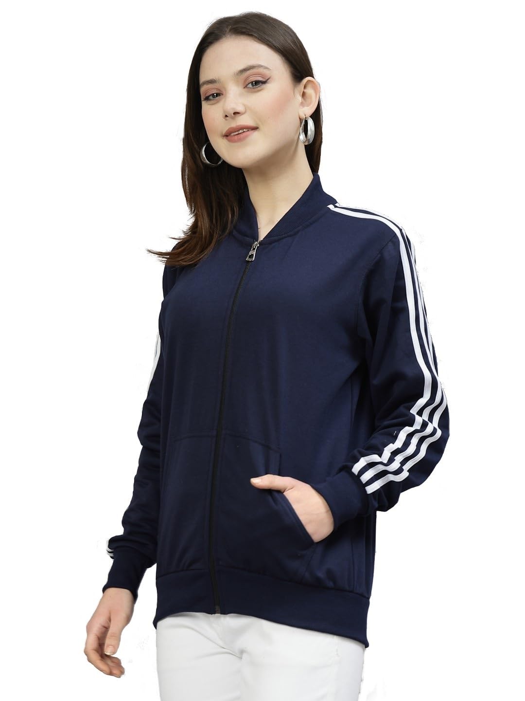 uzarus Women Cotton Full Zipper Sweatshirt Fleece Jacket for Winter-picture-23