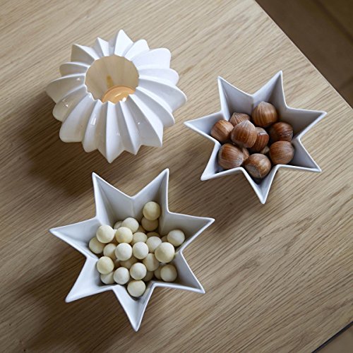 Kähler Stella Tea Light Holder Diameter 13.5 Cm Scandinavian Expression Timeless White #TOP2