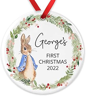 First Christmas Baby Boy, Personalised First Christmas Ornament, Custom 1st Xmas Bauble, New Baby Decoration, Holiday Ornament Decor, New Baby Keepsake