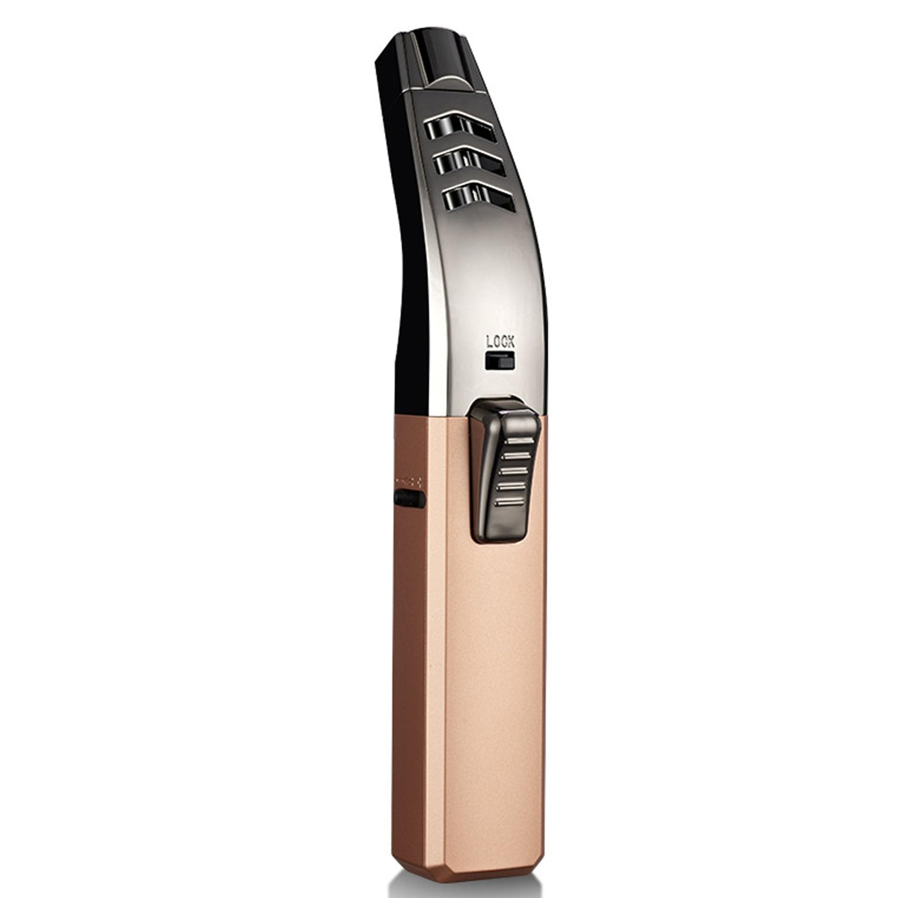 Windproof Butane Lighter Long Candle Lighter with Flame Lock Torch for Kitchen Camping Christmas Valentines Day for Men