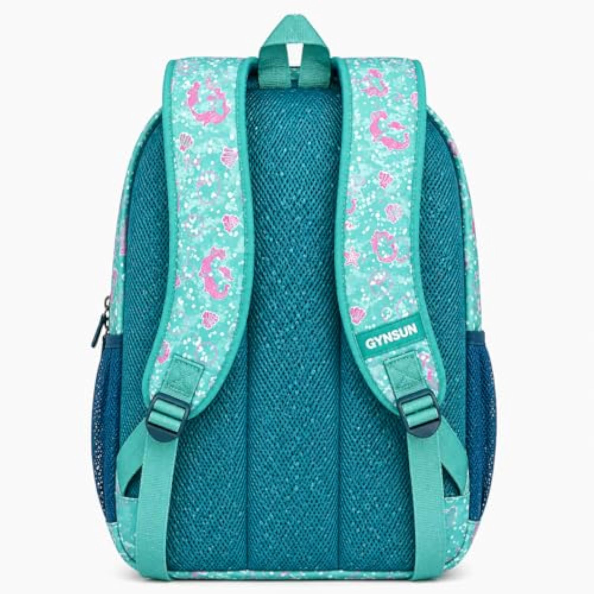 Girls Large Mermaid Print Water Resistant College Backpack