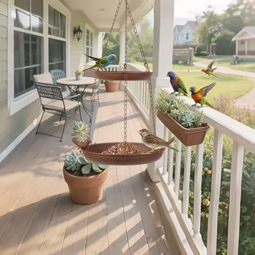 Gamelle à double couche pour oiseaux : mangeoire extérieur et balcon - 4