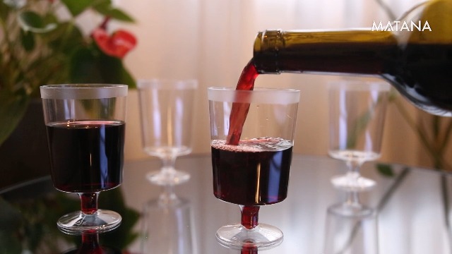 Matana 50 Bicchieri Da Vino In Plastica Rigida Con Glitter Dorati - Foto 5