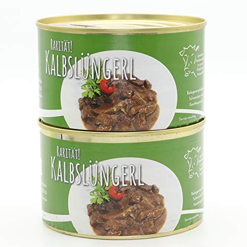 2 X Konserve Diem Saures Lüngerl vom Kalb - Beuschel - Kalbslunge in dunkler Einbrenne - Saure Lunge - 240g Fleischeinwage - lange haltbar