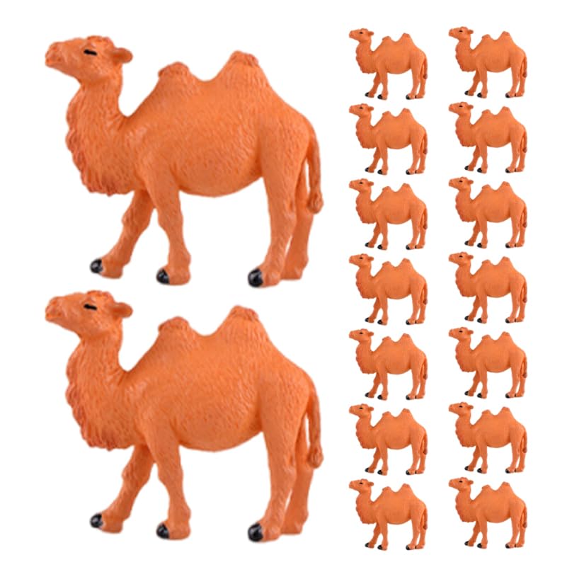 Miniature Camel Figurines: 20pcs Mini Animals Figures Cute Camel Ornament Tiny Collectible Figures for Boys and Girls Figurines for Desktop Cake Toppers Miniature Garden Landscape Decor Home Ornaments