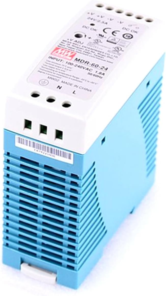 MDR-60-24 60W 24 Volt DIN Rail - Industrial Power Supply, AC-DC, for Security & Access Control Systems, CCTV, Alarm Systems