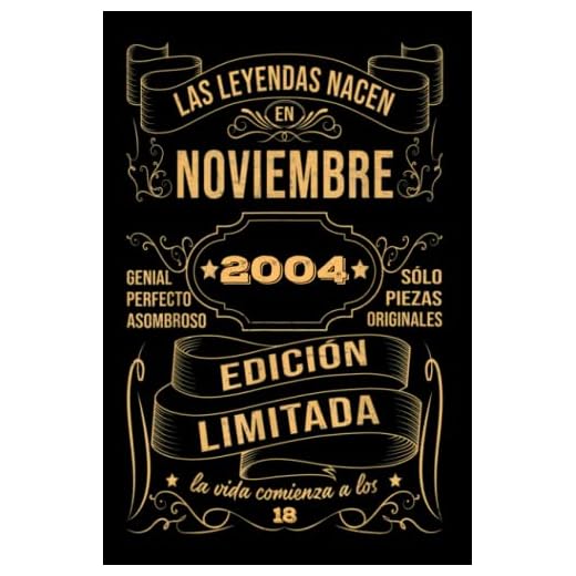 Cumpleaños Vintage Leyendas Nacen en Noviembre 2004: Regalo de 18 cumpleaños para mujeres y hombres, regalo de 18 cumpleaños para él/ella, Cuaderno Diario | regalos de noviembre