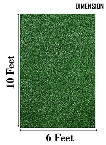 Image of Yellow Weaves 45 Mm High Density Artificial Grass Carpet Mat For Balcony, Lawn, Door (6 X 10 Feet), Green