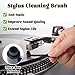 SIMPOR Vinyl Record Cleaning Kit with Stylus Brush, Anti Static Soft Velvet Record Brush Cleaner for LP Albums Turntable Player, Retro Wood Handle Dust Remover for Audiophile