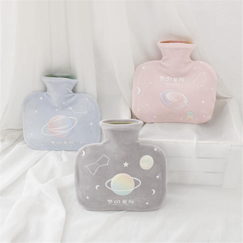 Borsa per acqua calda con copertura Planet Pattern 1000 ml in gomma per alleviare il dolore mani piedi più caldo regalo per donne ragazze - Mix - 4pc
