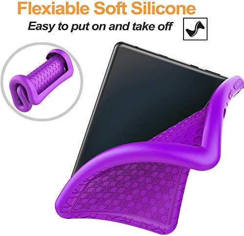 BMOUO Silicone Case for All-New Fire HD 8 & Plus 2020 & 2022, Anti Slip Shockproof Light Weight Protective Kids Case for Amazon Fire HD 8 inch Tablets (2022/2020 Release),Purple