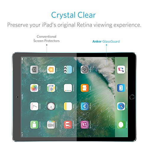 Ipad Pro 10.5'' 2017 Screen Protector, Anker Tempered Glass Screen Protector - Retina Display/Apple Pencil Compatible/Scratch Resistant (Not Compatible For Ipad Pro 10.5'' 2018) #TOP1