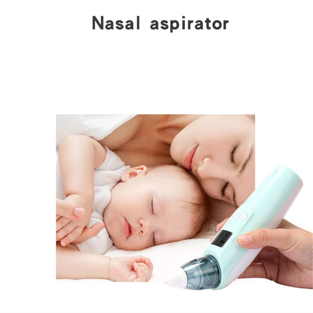 Bambino Nasale Aspiratore Elettrico, Aspirazione Naso Elettrico per Il Bambino con Musica E Schermo LCD Clear Stuffy Noses Velocemente E Delicatamente, per Neonati Neonati E nei Bambini,Verde