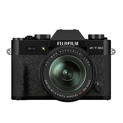 Fujifilm X-T30 II 26.1MP APS-C X-Trans Sensor|Retro Style mirrorless Camera|4k vlogging|High Speed Recording FHD 240fps|Advance AF with 18-55mm Optical Zoom Lens f/2.8-4 for Street/Lifestyle -Black