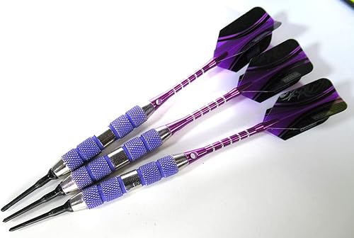 US Darts - Dardos de punta suave púrpura Puurfect para las damas - 0.63 oz - con paquete de actualización