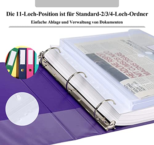 Pochettes transparentes perforées Agoer à fermeture adhésive Hook Loop - 5