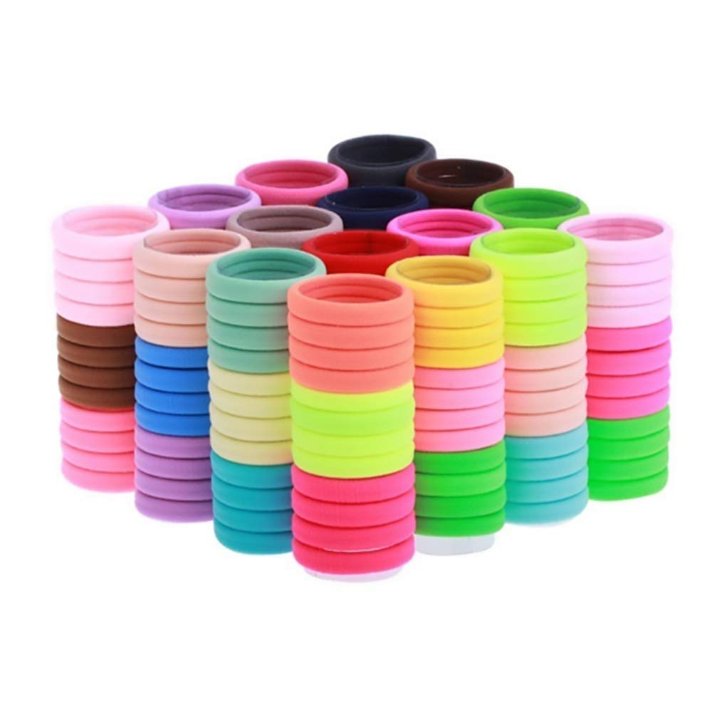 induxin Hair Rubber bands Pack of 30 Pieces Bright & dark Random Color Eastic Cotton Stretch Hair Ties.-picture-52