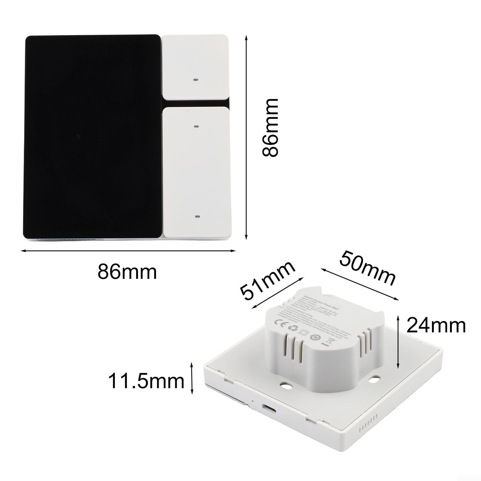 Per MOES 3.5 Pollice Smart Control Panel Schermo con 3 Relè e 3 Pulsanti Fisici GFF Capacitivo Touch IR Remote Hub per Tuya Smart Home Automation Bianco